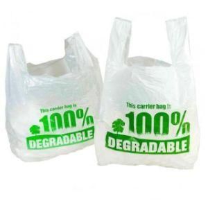 Custom Print Transparent Bag Biodegradable Corn Starch PLA Plastic T-Shirt Bag