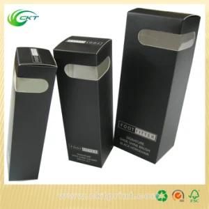 Olive Oil Cosmetic Packaging Black Paper Box with Stamped (CKT-CB-329)