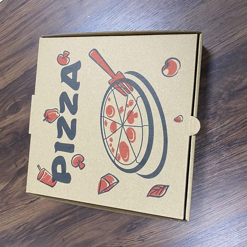 Food Grade Corrugated Flat Rectangle Pizza Packaging Box