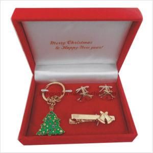 Cufflink &amp; Tie Clip Velvet Box for Christmas Gifts