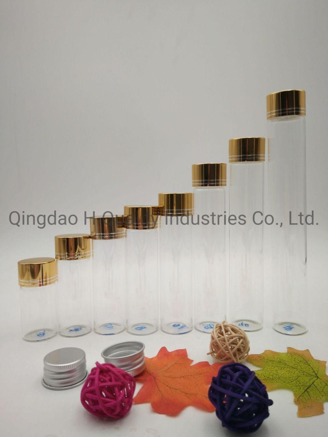 High Borosilicate Glass Tube-Type Bottles/Dried Fruit Bottles/Ready-to-Eat Food Bottles/Gift Advertising Bottles with Aluminum Caps