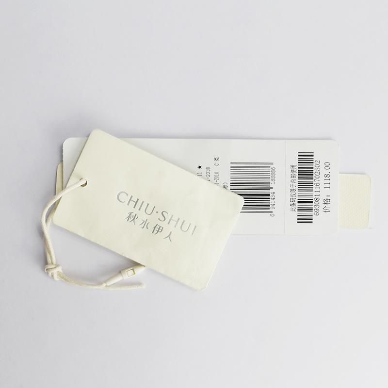 Custom Creamy White Textured Fsc Hangtag