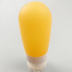 Jumbo Bulb-Shaped Portable FDA/LFGB Food Grade Silicone Travel Bottles, Orange