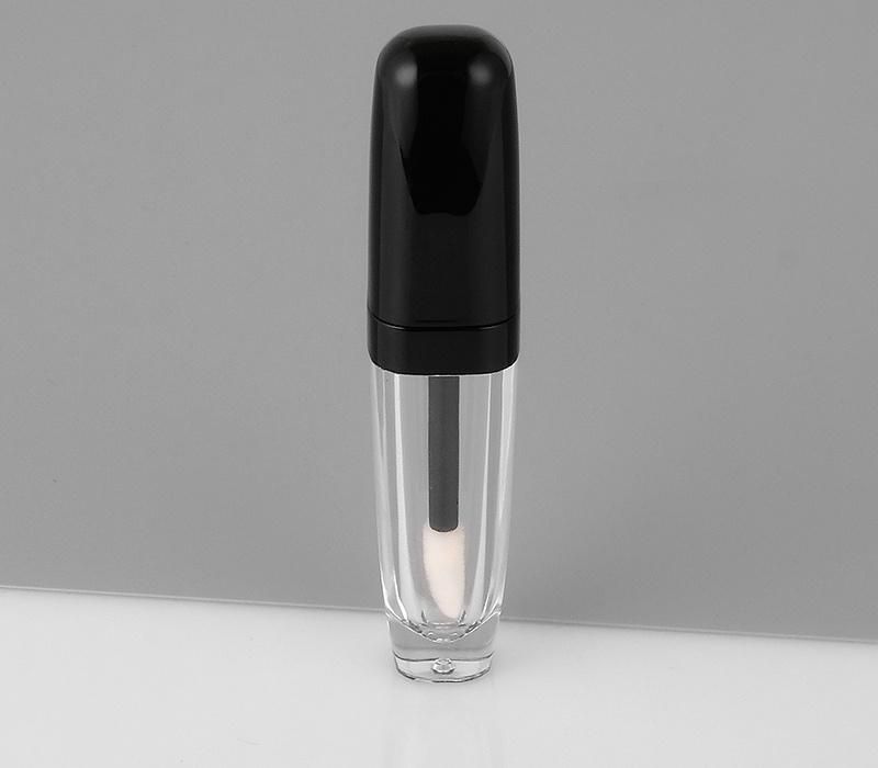 Fashion Stylish 2ml Black Transparent Fashion Lip Gloss Packaging Custom Lip Gloss Container Packaging Black Top Lip Gloss Tubes