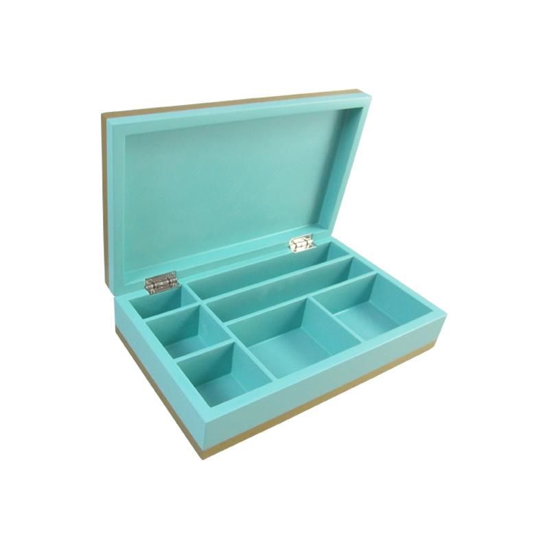 High Quality of Glossy Lacquer Tea Storage and Coffee Organizer Box