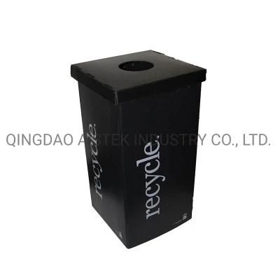 Polypropylene Black Coroplast Bins for Bottles Cans Recycling