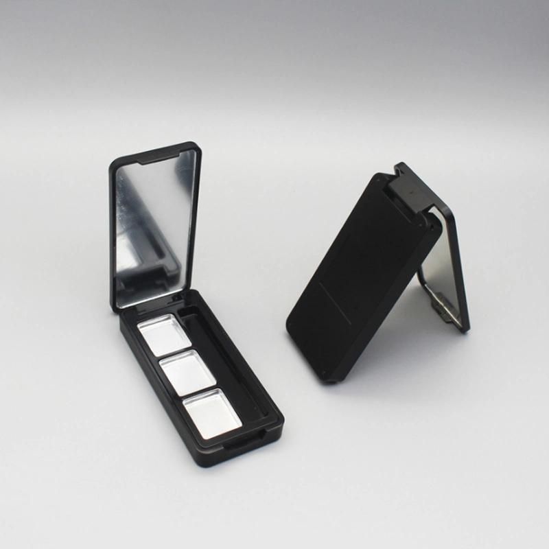 in Stock 0.5g*3 Luxury Magnetic Empty Eyeshadow Palette Container Case with Mirror & Aluminum Pan Empty Eyeshadow Palette