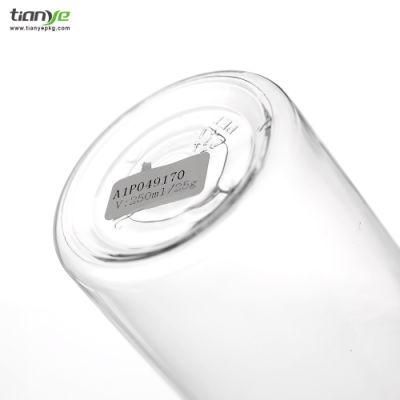 250 Ml Transparent Cylinder with Round Shoulder Pet Essence Bottle