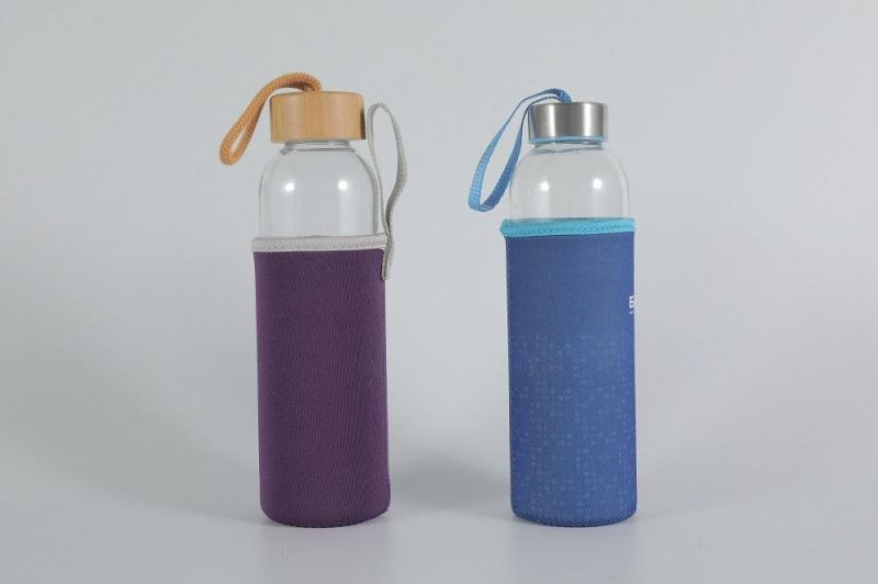 Frosted Sand Blasting Drinking Glass Mineral Warter Bottles 300ml 500ml 750ml Glass Bottle 1L