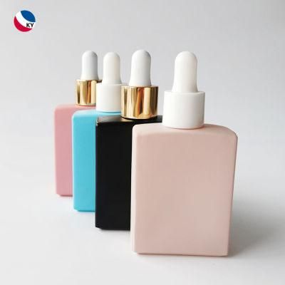 30ml 50ml Frosted Glass Essential Oil Bottle with Dropper 1oz Oil Serum Bottle