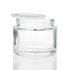 Clear Glass Face Cream Jar with White Cap