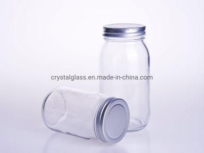 Wholesale Round Style Lead Free Glass Storage Jar Sealed Jar Empty Glass Mason Jar 250ml/500ml/750ml/1000ml