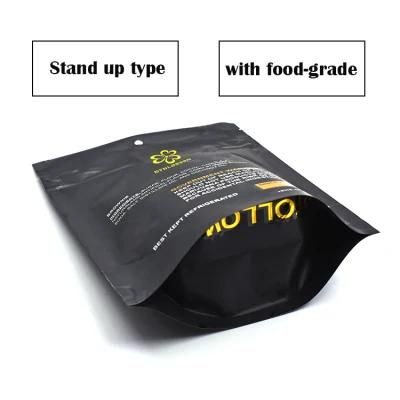 Stand up Zipper Lock Food Black Child Proof Mylar Bag