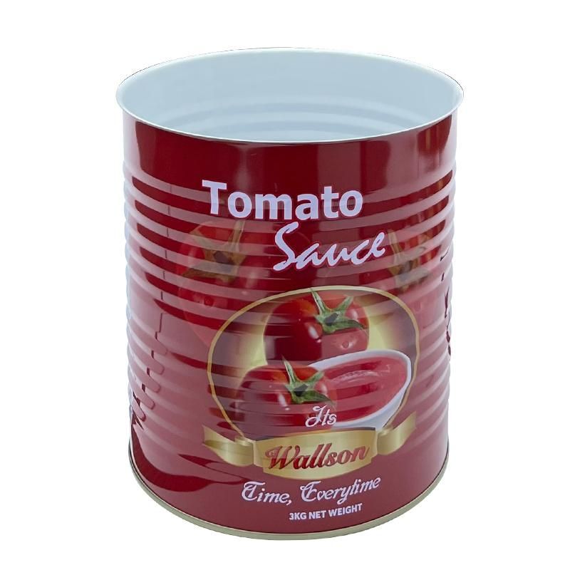 7100# Tin Can Manufacture Wholesale Food Grade Tomato Paste Metal Empty Tin Can with Easy Open Lid for Food Packaging Canned Food
