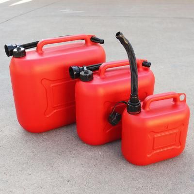 5/10/20L Red Environmental Protection Thickened with Scale Explosion-Proof Anti-Static Plastic Oil Jerry Can