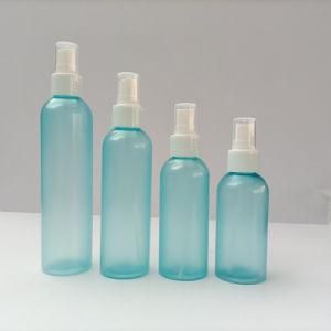Cosmo Round Bottles Matte Finished Pet Plastic Refillable BPA-Free Bottle with Fine Mist Pump Spray Caps