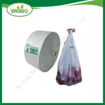 Corn Starch 100% Biodegradable Plastic Transparent Flat Bags on Roll