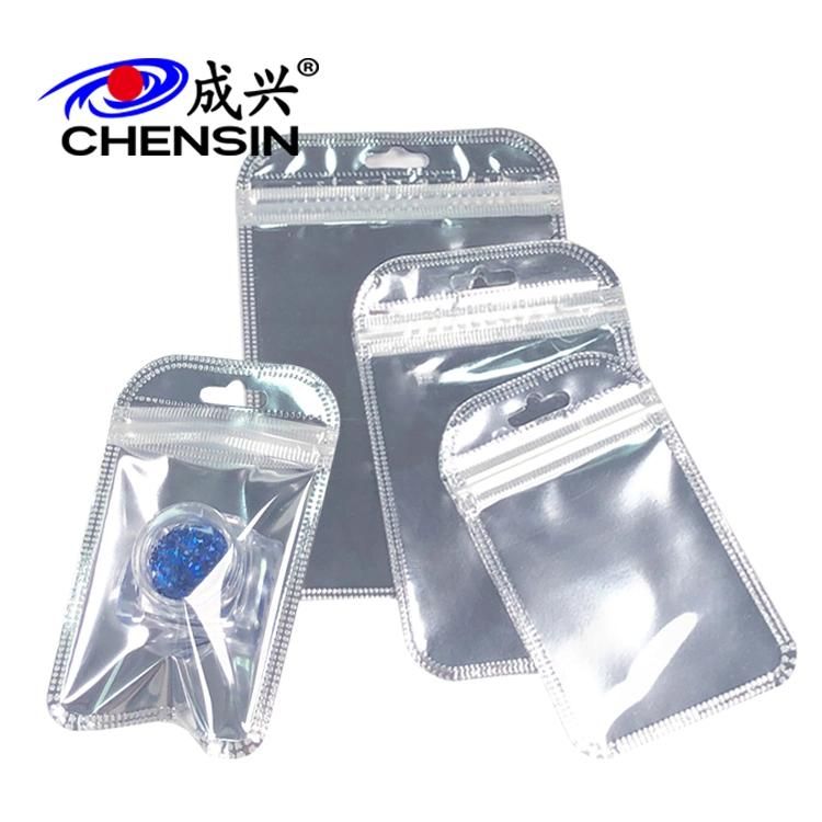 Resealable Aluminum Silver Foil Flat Pouch Laminated Ziplock Plastic Bag