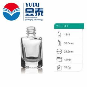 Rectangular 13ml Clear Nail Polish Glass Bottle