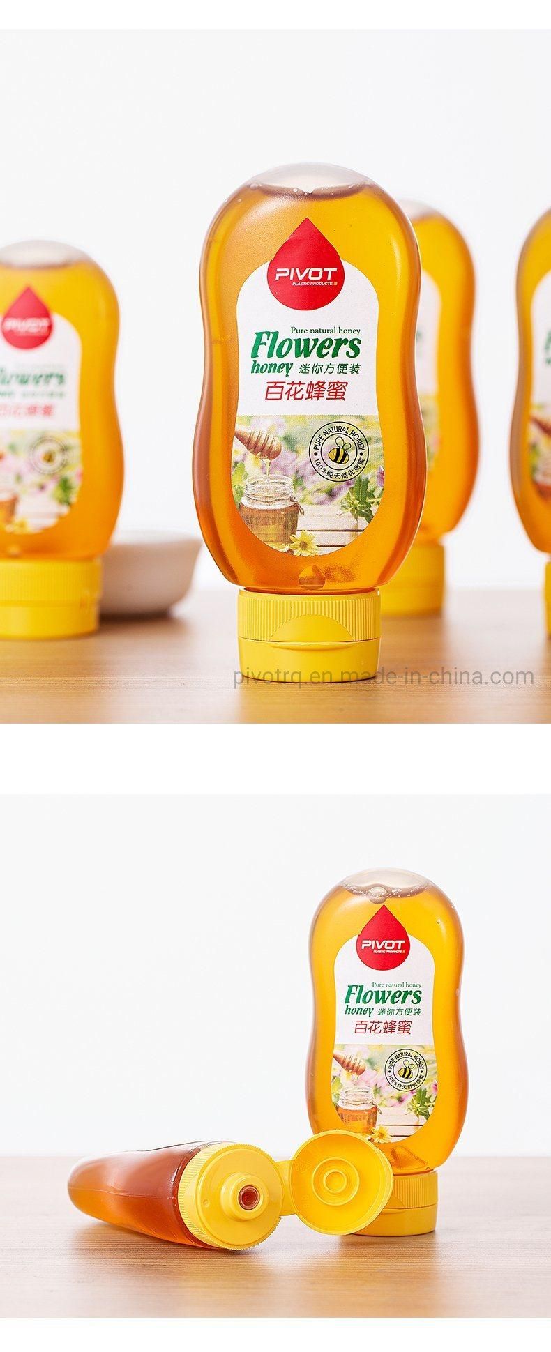150g Small PP Handstand Plastic Squeeze Honey Bottle with Flip Cap