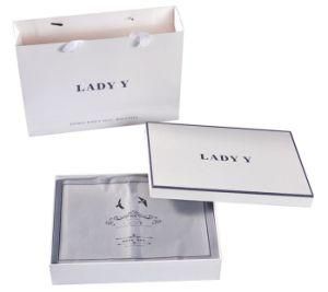 White Cardboard Paper Gift Packaging Shipping Box for Lady Dress Cloth Free Logo Custom