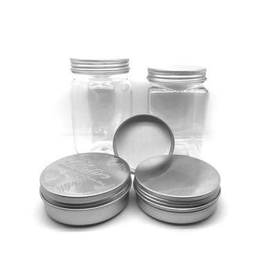150ml Clear Plastic Pet Jar with Aluminum Lid