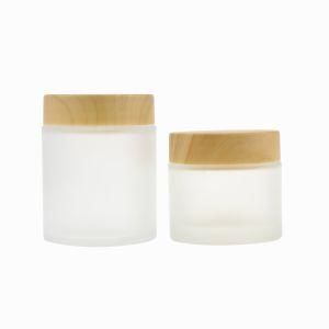 High Quality 20g 30g 50g 100g Face Cream Jars Cosmetic Biodegradable Bamboo Container with Screw Lid