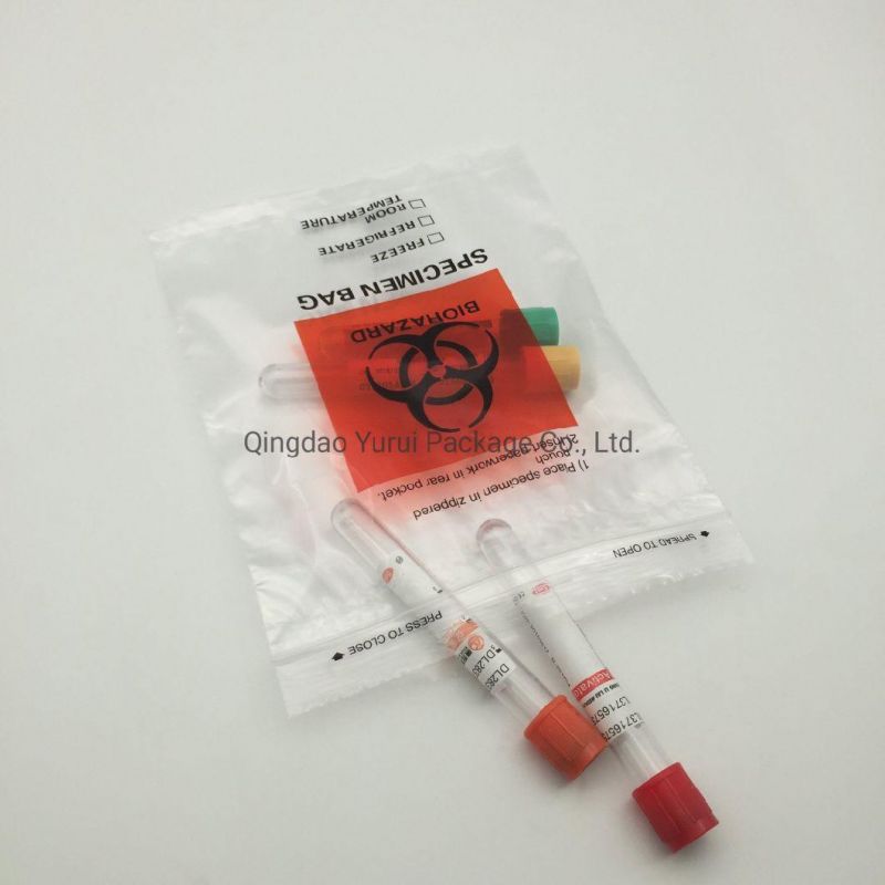 Popular Sales Clear Specimen Transport Biohazard Tube Package for Safety