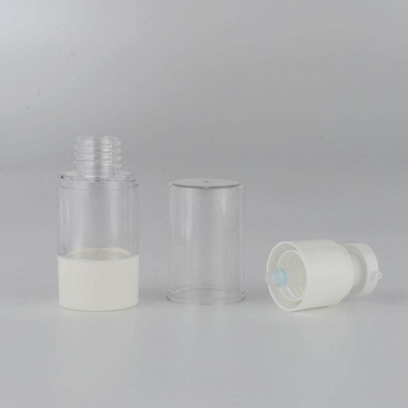 White in Stock 15ml 30ml 50ml Mini Atomizer White Head Mist Airless Spray Bottle Packaging Cosmetic Airless Pump Bottle