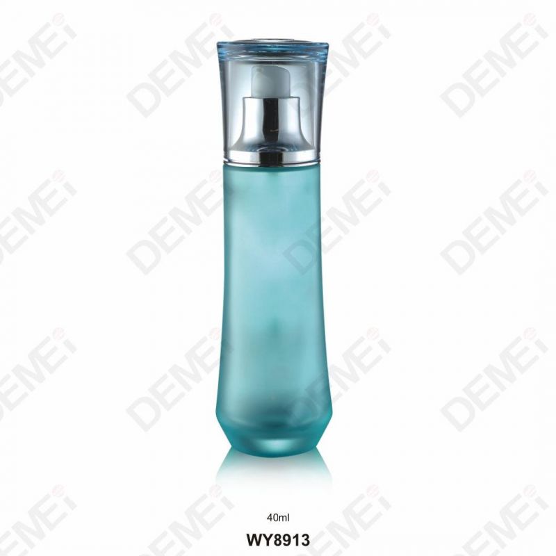 40/100/120ml 50g Cosmetic Skin Care Packaging Green Big Bottom Toner Lotion Glass Bottle and Cream Jar