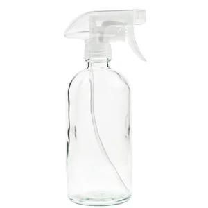 Wholesale 32oz Amber Empty House Cleaning Glass Boston Bottle with Trigger Sprayer