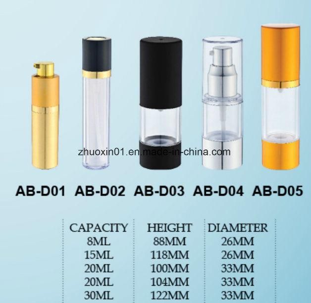 Five Sizes OEM Luxury Double Layer High Quality Aireless Liquid Foundation Perfume Bottles