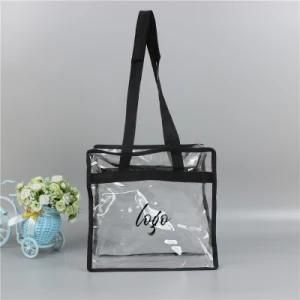 Hot Sale Transparent PVC Tote Bag Large Custom Logo Women Shoulder Bag