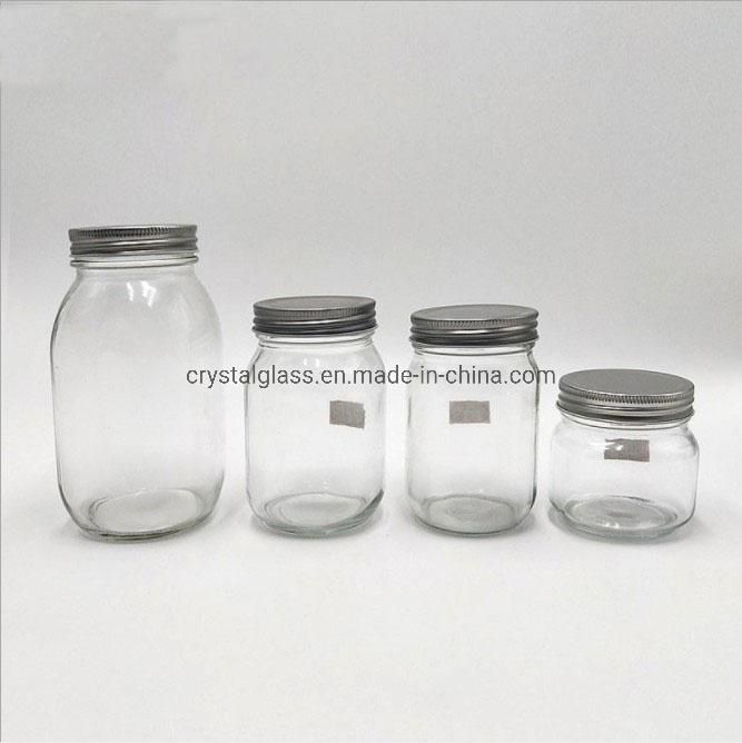16oz Classic Style Glass Mason Jar with Aluminium Cap