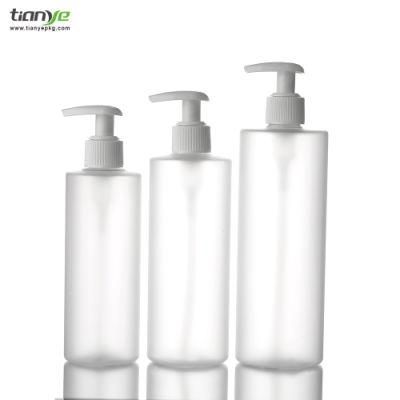 250ml Cylinder with Flat Shoulde Lotion/Toner/ Pump/Over Cap Pet Bottle