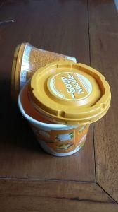 Cup of Paper with Plastic Lid Disposable Takeaway Food Container Box