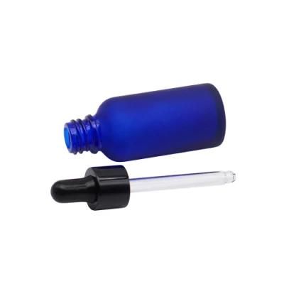 Blue Essential Oil Bottle with Customized Glasses Dropper