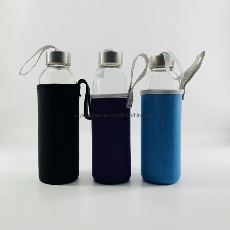 BPA Free Eco Friendly Glass Bottle Water Drinking for Sports or Traveling