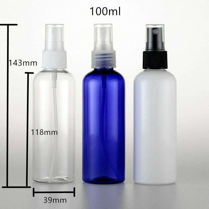 Pet Empty Clear Refillable Plastic Cleaning Perfume Mist Spray Bottles