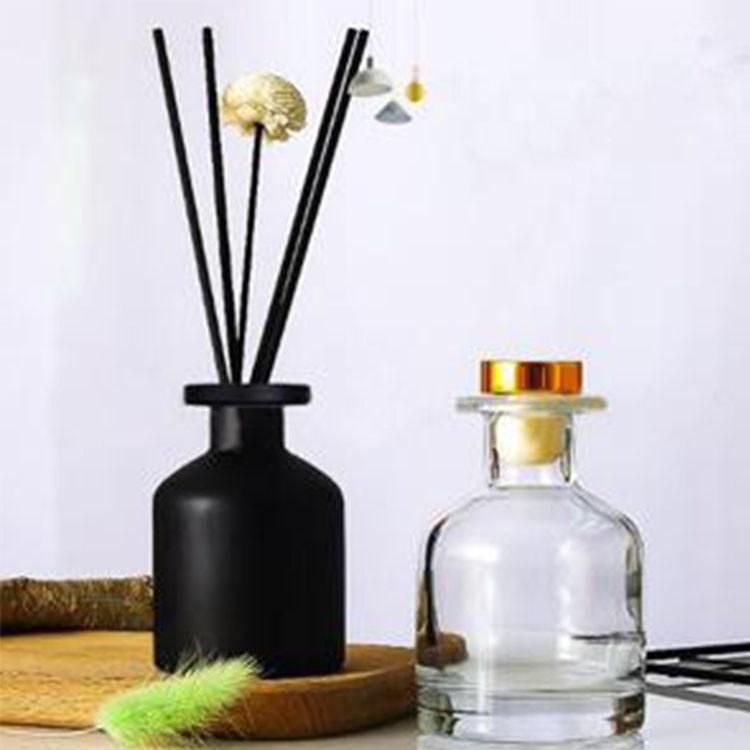 Aromatherapy Essential Oil Perfume Matte Black Empty 100ml Reed Diffuser Glass Bottle