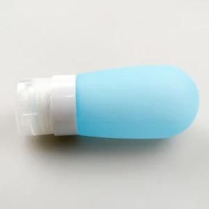 Jumbo Bulb-Shaped Tsa Approved Leak Proof Food Grade Silicone Cosmetics Containers, Blue