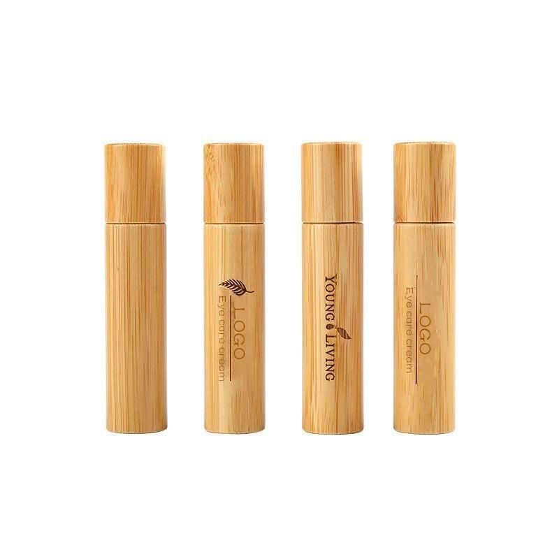 Bamboo Empty Roll-on Bottle Cosmetic Glass Bottle for Essential Oil