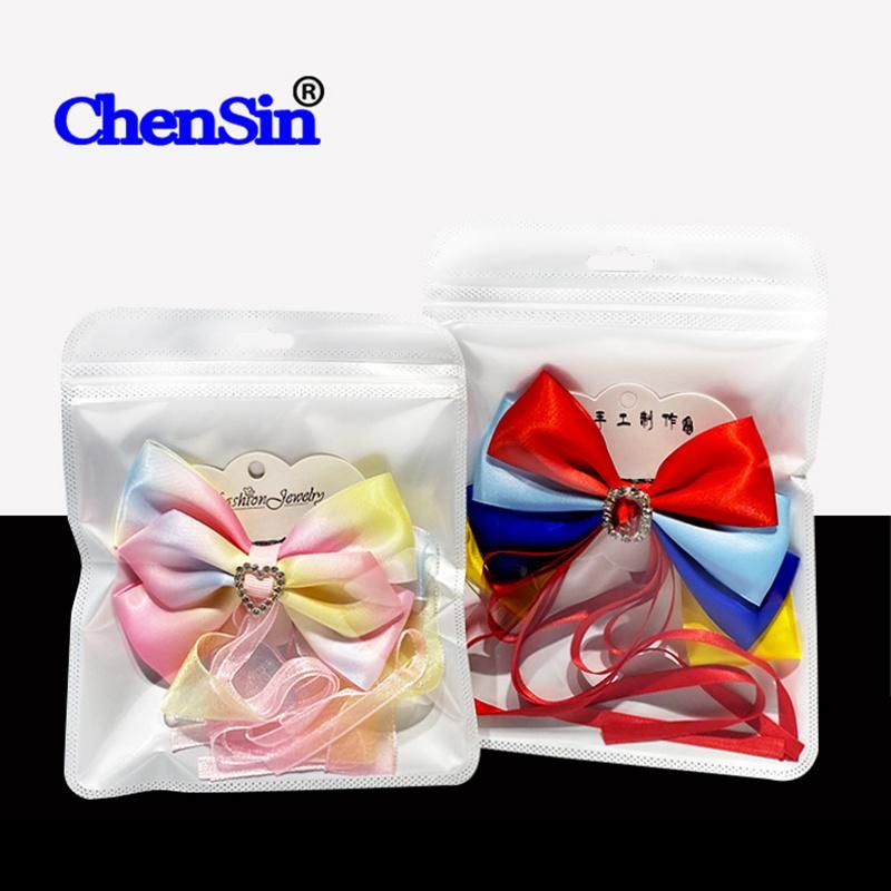 Frosted Holographic Packing Bag Pouch Hair Bows Clips Zipper Bags
