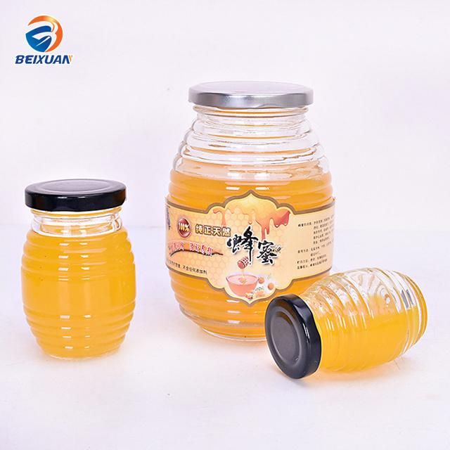 85ml Clear Spiral Round Honey Glass Jar Glass Bottle