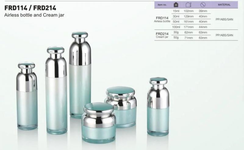 Free Samples Empty 15ml 30ml 50ml 100ml Cosmetic Lotion Cap Airless Pump Spray Glass Perfume Bottle