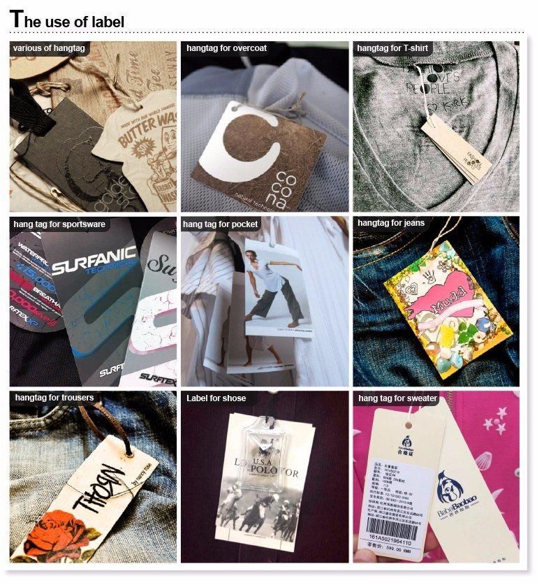 Canvas Printed Garment Canvas String Hang Tag