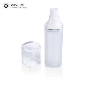 Carefully Crafted 30ml Square Shape Airless Bottle for Makeup Foundation