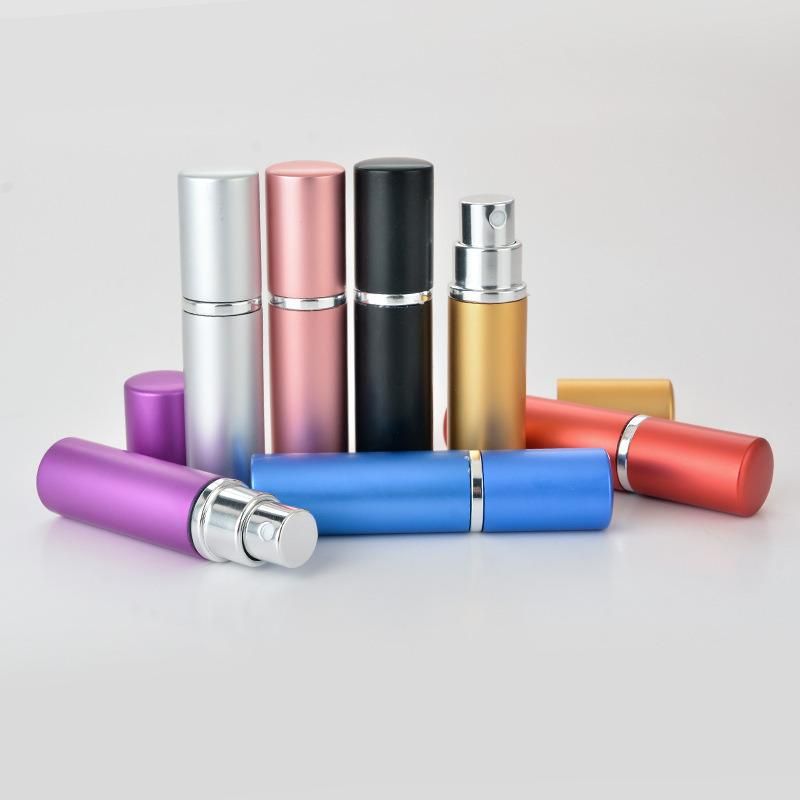 5ml Mini Portable for Travel Aluminum Refillable Perfume Bottle with Spray Empty Cosmetic Containers with Atomizer Hot Sale