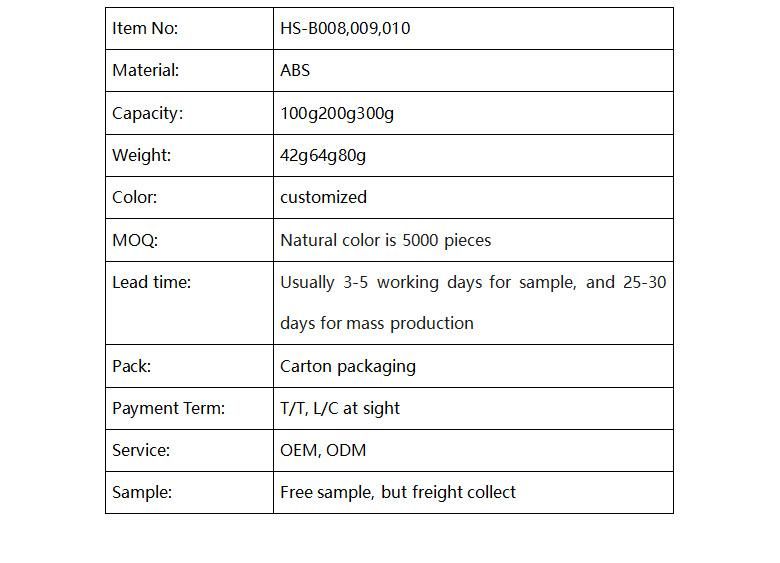 100g Rubber Stopper Square Bottle for Cosmetic Packaging