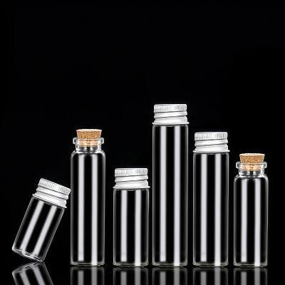 Screw Caps Leak-Proof 5ml 10ml 30ml 50ml 100ml Glass Sample Vials, Liquid Clear Small Glass Bottle, for Liquor Test Toy Puzzle